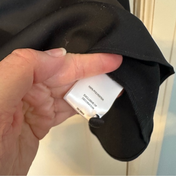 Gibson Latimer Shirt Black Feminine Romantic Rosettes & Covered Buttons Size XXL - Picture 9 of 12